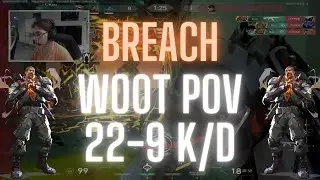 TH Wo0t POV Breach on Lotus 22-9 K/D (VALORANT Pro POV)
