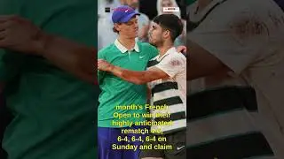 Jannik Sinner tops Carlos Alcaraz in rematch to win Wimbledon #Shorts
