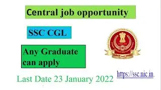 SSC CGL notification 2021