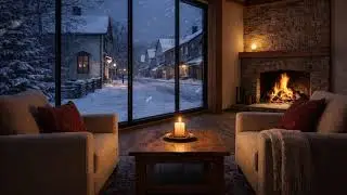 A Calm Snow Jazz Night  Background Music for Study & Rest