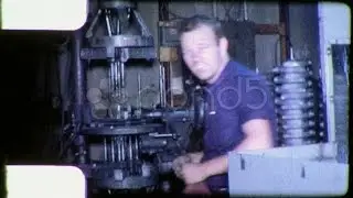 Machinist American Industry Factory 1960S (Vintage Film Home Movie) 5678. Stock Footage