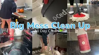 Big Mess Clean Up | All Day Clean | Kitchen & Living Room Clean Up