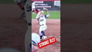 🥎 Третий страйк! Подача движется как по волшебству! #софтбол