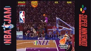 NBA Jam - Tournament Edition (SNES) - 3rd Match: Utah Jazz x Miami Heat