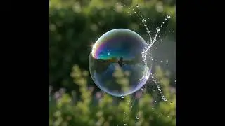 Soap bubble floating #pop#asmr #rainbow#slowmotion#satisfying #calm#magic #physics  #opticalillusion
