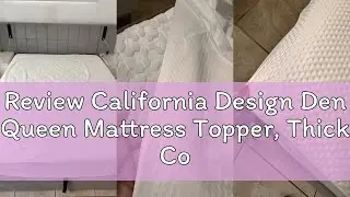 Review California Design Den Queen Mattress Topper, Thick Cooling Pillow Top Mattress Topper Queen f