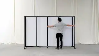 Telescoping - Portable Room Divider - Polycarbonate - Portable Partitions Australia