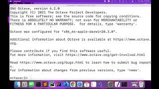 Install Octave using terminal in mac