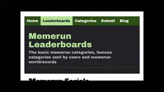 Memeruns - The best meme speedrun website