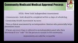 NYS Community Medicaid Update 2024