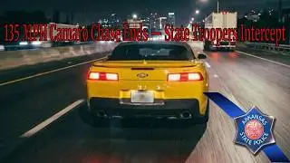 Полиция штата перехватила гоночный автомобиль Camaro, двигавшийся со скоростью 135 миль в час, и ...