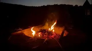 Campfire Sounds at Night | Fire Crackling & Gentle Wind for Deep Sleep