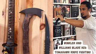 Освоение томагавка Sayoc Winkler и ножа Williams Blade Design HZ6: Бой с томагавком.