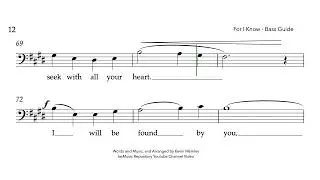 For I Know | Bass Guide | Arranged by Kevin Memley