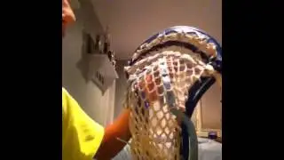 How to string a lacrosse head- shooting strings- V