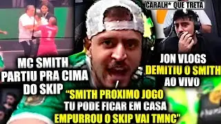 TRETA! JON VLOGS DEMITE GOLEIRO DO CAPIM AO VIVO APÓS ELE EMPURRAR SKIPINHO! KINGS LEAGUE