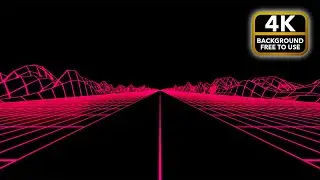 1h Cyberpunk Cotton Candy Road Loop &ndash; Futuristic Synthwave Background 4K Screensaver