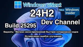 WINDOWS INSIDER / WINDOWS VNEXT BUILD 25295 (DEV 24H2)