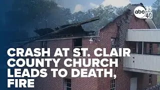 Early morning crash at Riverside Baptist Church leaves one dead, building engulfed by fire