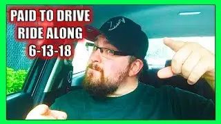 Paid to Drive Ride Along Lifestream 6-13-18 (GrubHub Delivery Driver Experience)