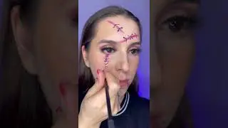 Maquiagem F&Aacute;CIL para o Halloween🪡qual a pr&oacute;xima make de halloween devo fazer? #maquiagemartistica