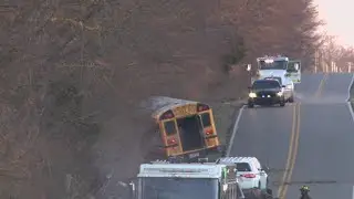 3 students and driver hurt in school bus crash in southern Indiana