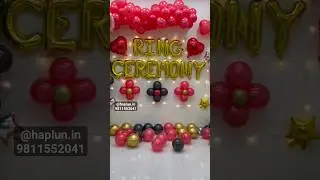 Engagement Decoration | Ring Ceremony Balloon Decoration | Wall Decor at Home for Engagement