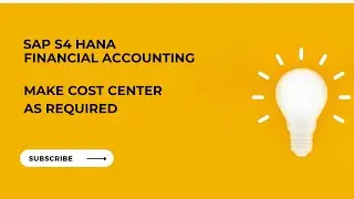 SAP FI - Настройка | Создание центра затрат по мере необходимости | Код транзакции OBC4
