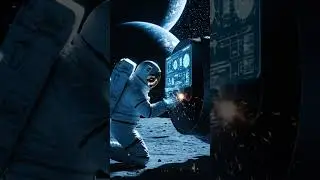 Astronaut Repairs Spaceship Engine Under Moonlight | Advanced Space Engineering 🚀