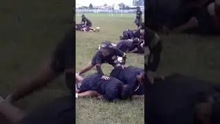 NRL BID U18 Girls -Goroka.Going through tackling drills.