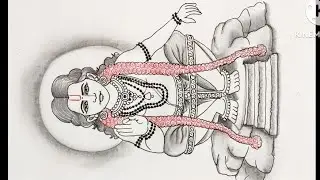Sankranthi special simple and easy drawing of lord Ayyappa swami/ Shabarimale swami Aiyappa drawing 