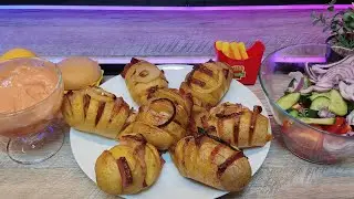 Запечённая картошка с беконом в духовке. Рецепт простой и вкусный. #рецепты#домашняяеда#новыйрецепт