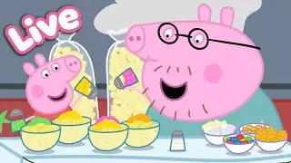 🍎 Peppa Pig Best Bites LIVE! 🐷 Peppa&rsquo;s Food & Cooking Moments |  Tales Full Episodes 24/7