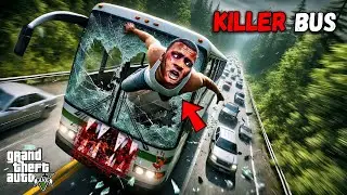 Franklin Found A Dangerous Cursed Killer Bus In GTA 5!