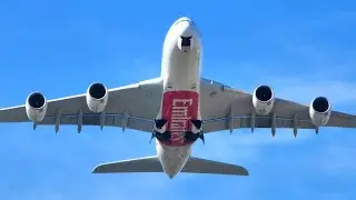 Crosswind Planespotting Heavy Takeoffs | SYD Airport - Peaceful Canal Location