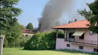 Incendio in una villa di Cadrezzate con Osmate