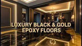 Black & Gold Luxury Interiors | 3 High-End Epoxy Floor Transformations