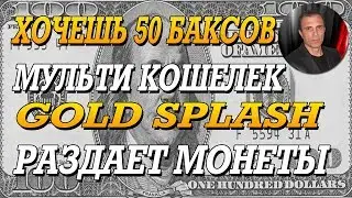 50 БАКСОВ ЗА РЕГУ МУЛЬТИ ВАЛЮТНЫЙ КОШЕЛЕК GOLD SPLASH