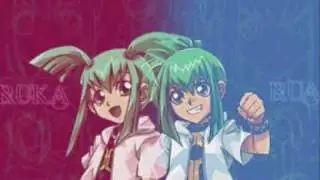 Yugioh 5ds - Rua and Ruka battle 1