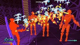 80s Neon Cyberpunk aesthetic standalone GZDOOM shooter with RPG elements Beyond Sunset swordplay.