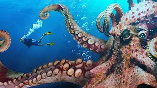 Самый большой осьминог в мире 🫢 Размеры этих осьминогов вас удивят 🤔