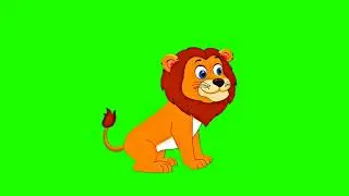 Lion Animated Green Screen Video | Green Screen Cartoon VIdeo