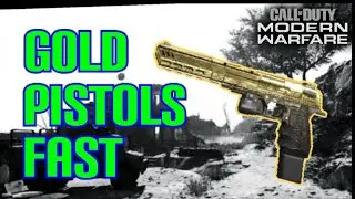 How to get GOLD CAMO FAST FOR PISTOLS in modern warfare...easiest gold camo tips and tricks
