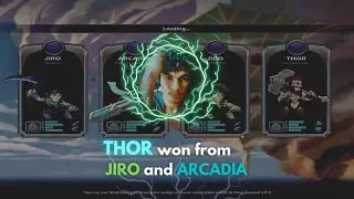 THOR beats JIRO and ARCADIA | FREE FOR ALL | BRAWLHALLA