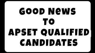Good news to APSET - 2021 Qualified candidates #apset #ugcnet #governmentjobs #apset2021