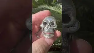 SOLD! Vintage Chateau d&rsquo;Argent (Canada) Sterling Silver Skull Ring #925 #vintage #skull #ring