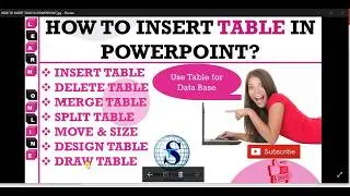 How to use 'TABLE' In Ms-PowerPoint? Use Table in any DATABASE.