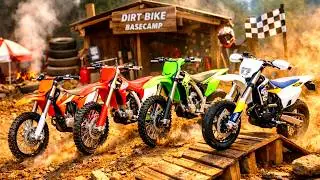 Diecast Dirt Bike Test Ride | KTM 250 SX, Honda CRF 450, Kawasaki KX 450 & Husqvarna FS 450 Battle