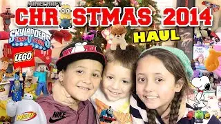Christmas Haul 2014!! Minecraft, LEGO, Skylanders, BOOM, NERF, Science Experiments + MORE Toys!
