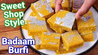 Badam Burfi Recipe - Halwai Style with New Trick | Almond Coconut Barfi - Healthy & Tasty
